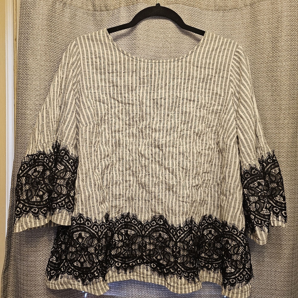 Lane Bryant blouse with lace